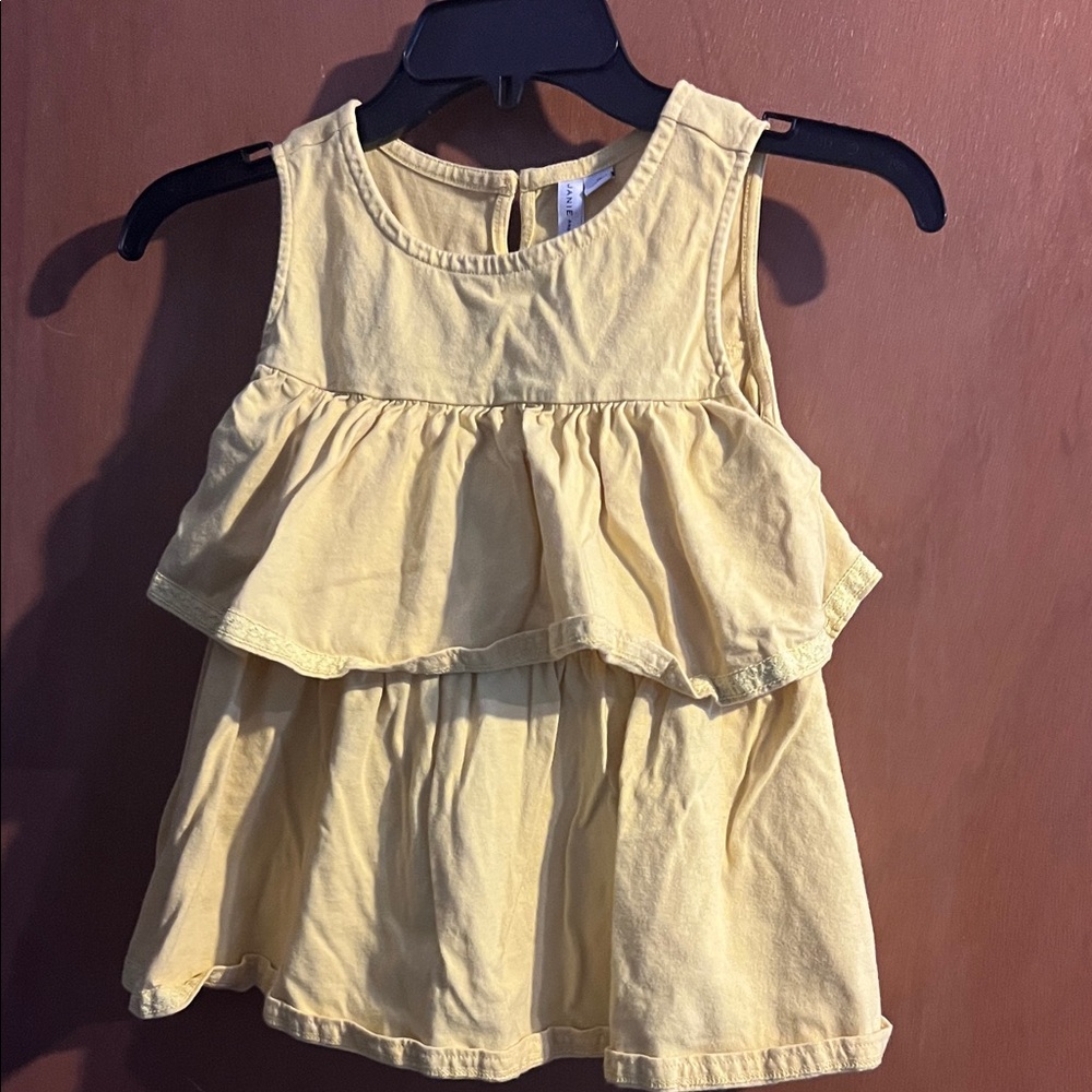 Janie and Jack Yellow Tiered Blouse